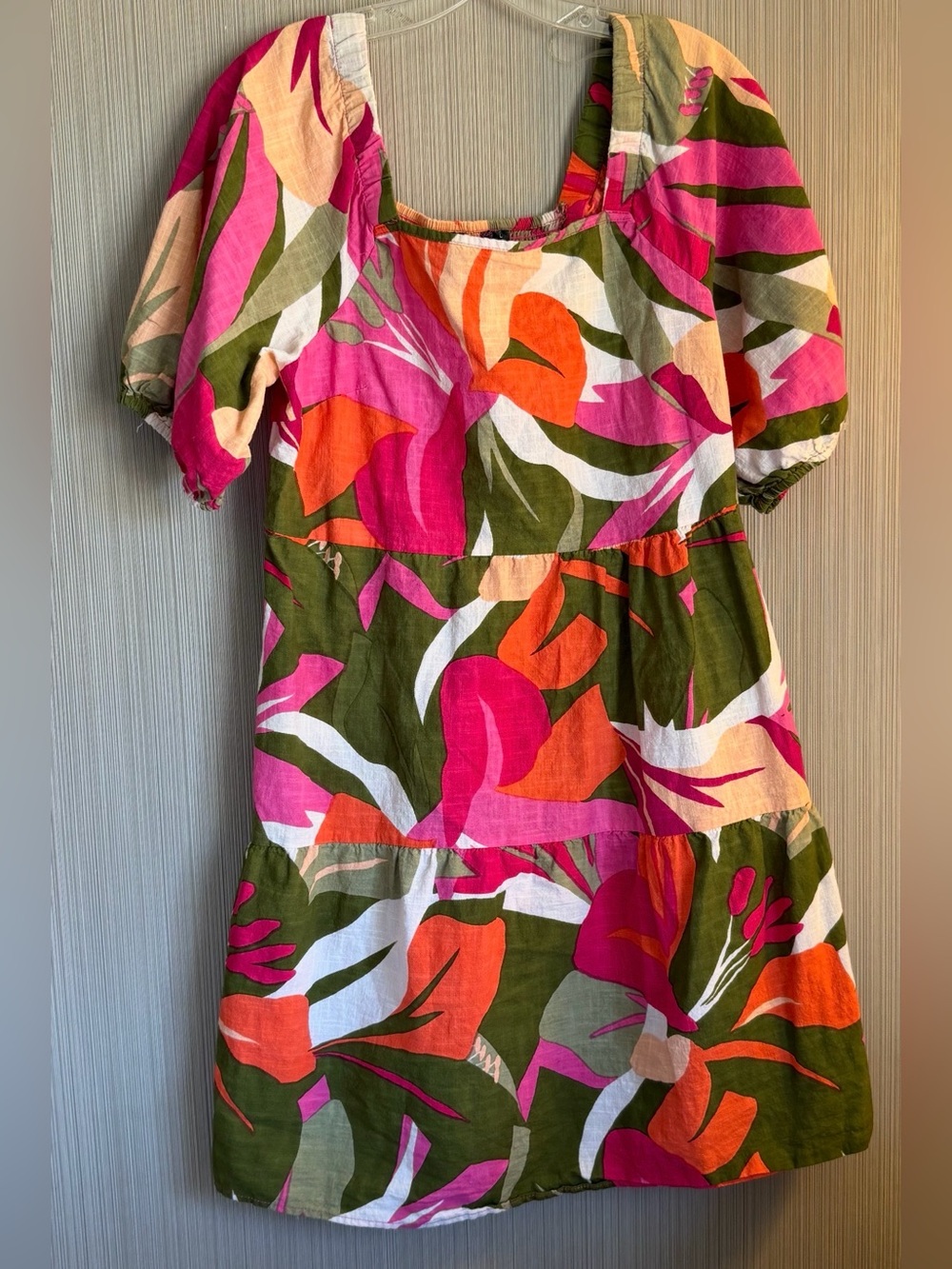 mlle gabrielle 100% cotton floral dress size L